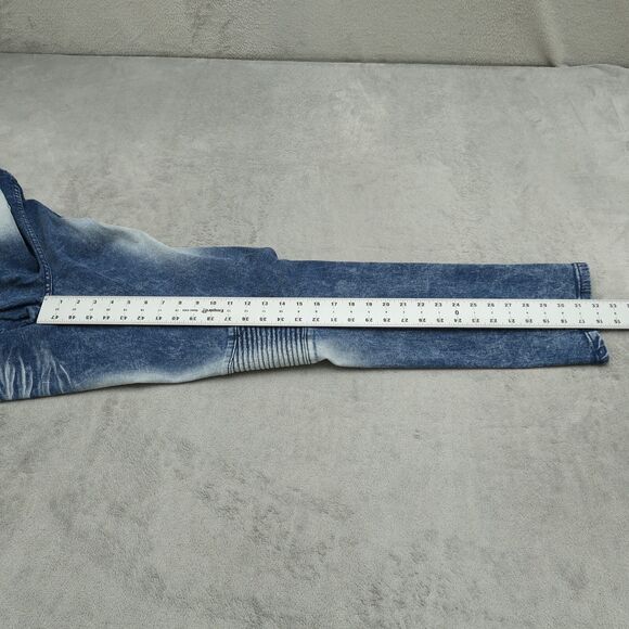 Mecca Moto Jeans Men's 40X32 Blue Stretch Fit Denim Zip Fly Acid Wash New NWT - Picture 3 of 13